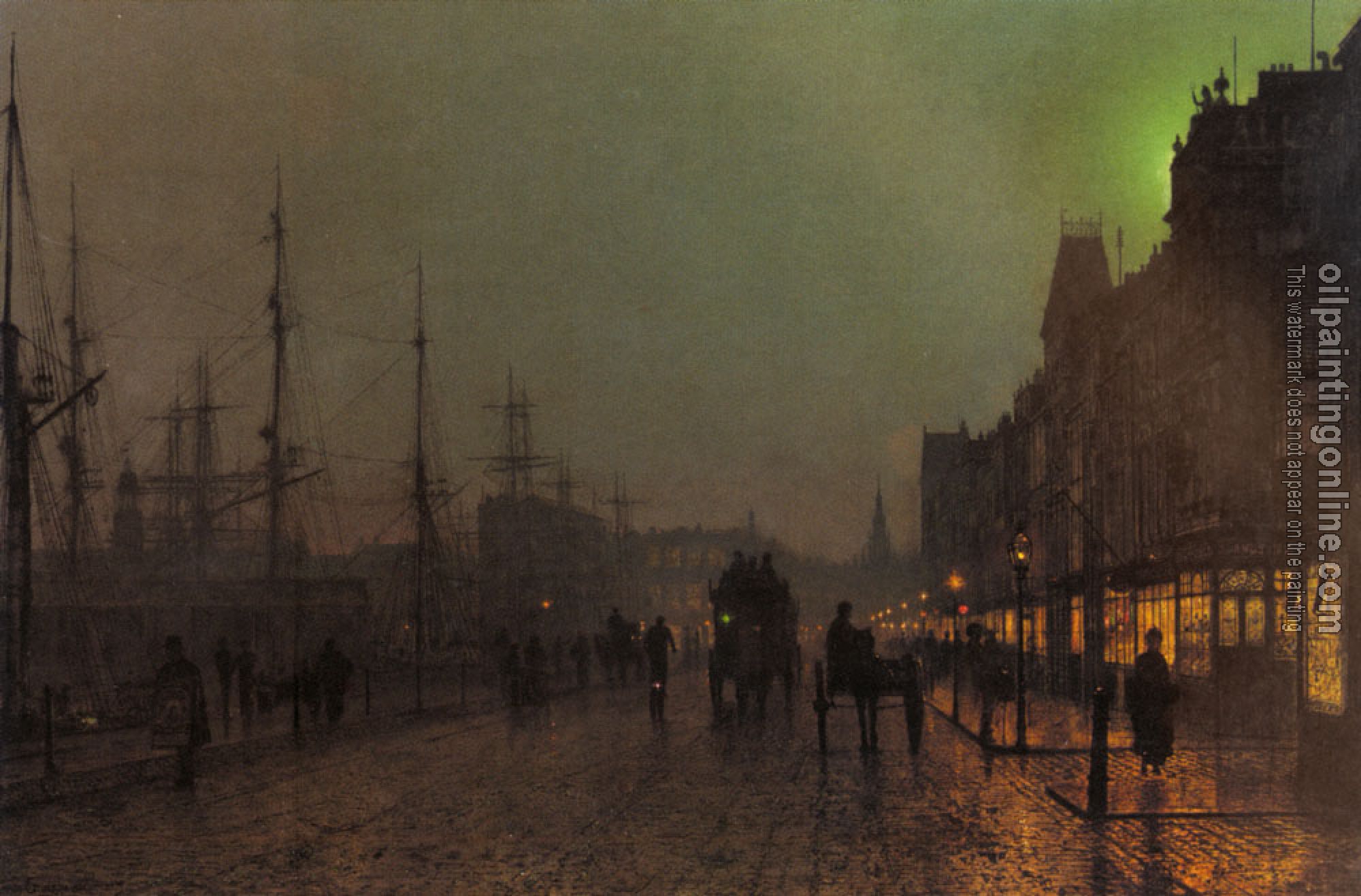 Grimshaw, John Atkinson - Gourock, Near The Clyde Shipping Docks